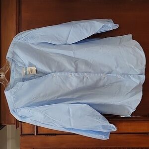 J. McLaughlin | Haxton Button Down Cotton Blouse in Frost Blue - size XS - NWT